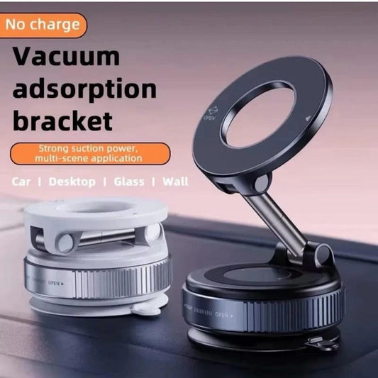 Magnetic Car Phone Holder Foldable Design 360° Adjustable Rotation Vacuum Mount