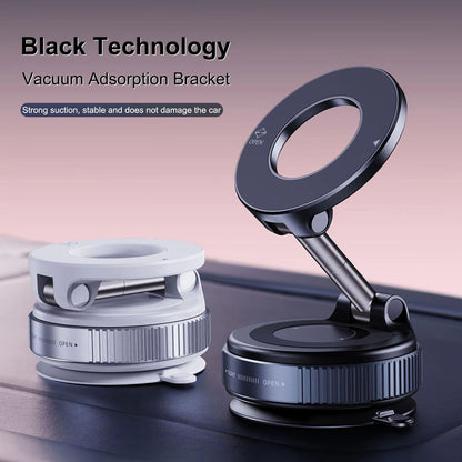 Magnetic Vacuum Car Mount Phone Holder Vacuum Suction Cup Car Phone Stand Universal GPS Navigation Stand for Car Smooth Surfaces