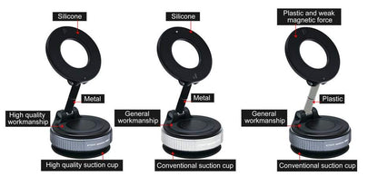 Magnetic Vacuum Car Mount Phone Holder Vacuum Suction Cup Car Phone Stand Universal GPS Navigation Stand for Car Smooth Surfaces