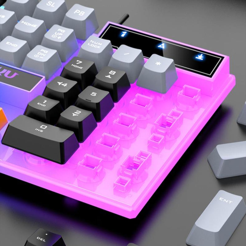 3-in-1 Gaming Bundle – Rainbow LED Keyboard, Precision Wired Mouse & N ...